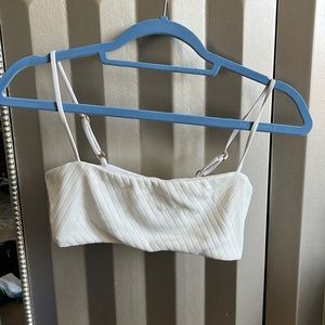 L space white bikini top